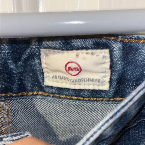 AG ADRIANA GOLDSCHMIED The Erin Blue Denim Distressed Pencil Skirt 26 waist - Picture 2 of 13